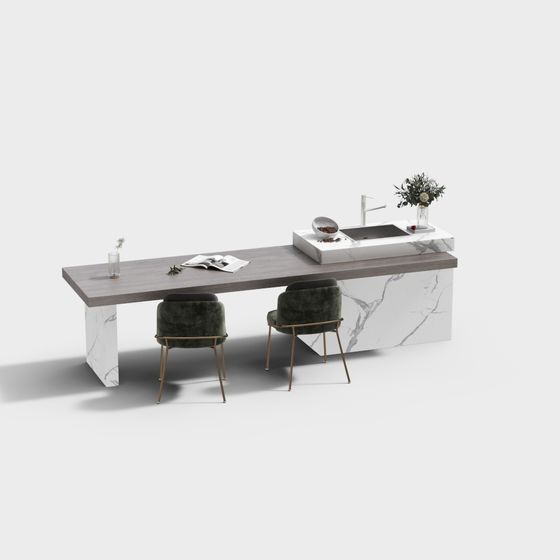 Urban Living Room Low Poly 3D model