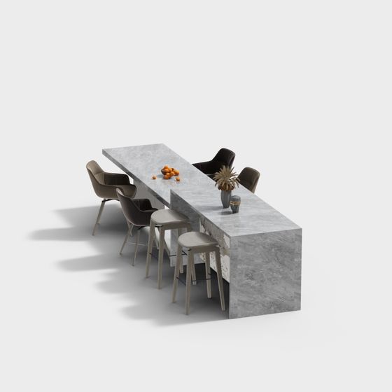 Urban Living Room 3D model for Modern Interiors