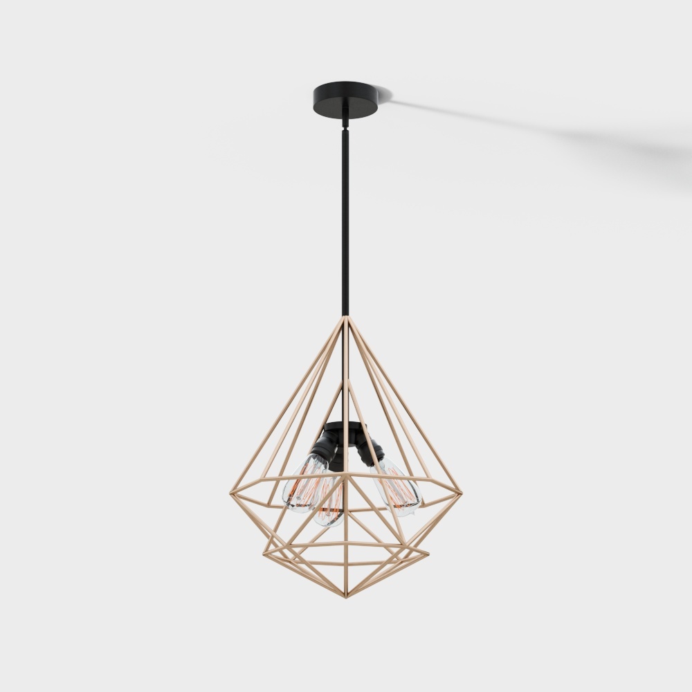 Geometric Gem Chandelier 3D model