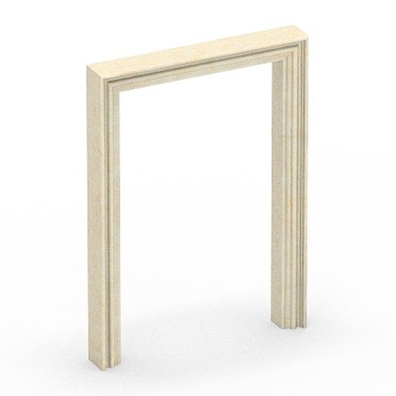 Gray Rectangular Door Cover 3D Model for Elegant Interiors