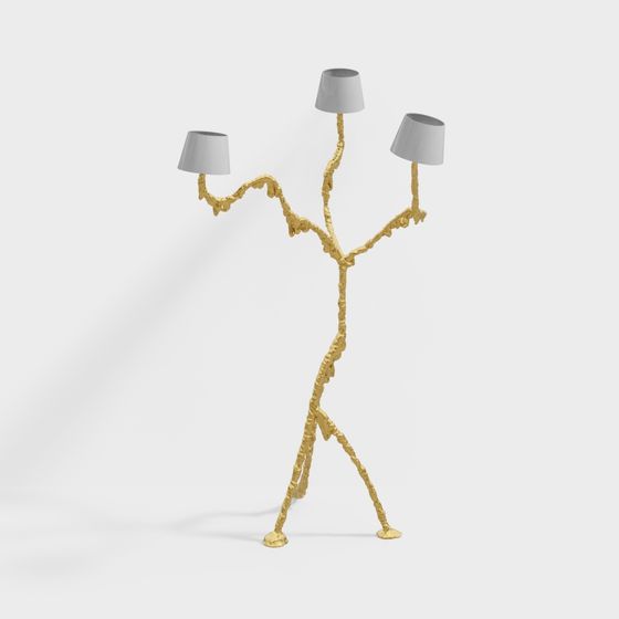 Nature-Inspired Branch Candle Holder 3D model
