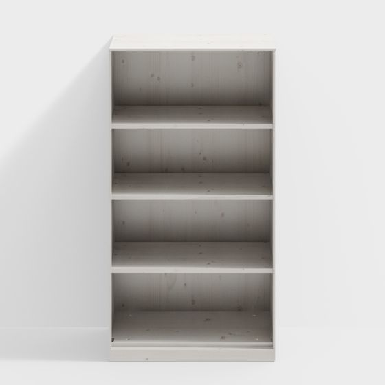 Elegant Low-Poly High-Detail Bookshelf 3D model