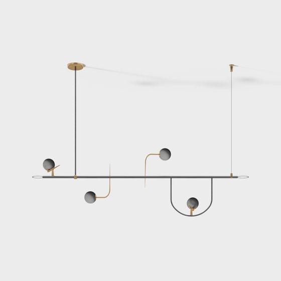 Minimalist Pendant Light 3D model for Modern Interiors