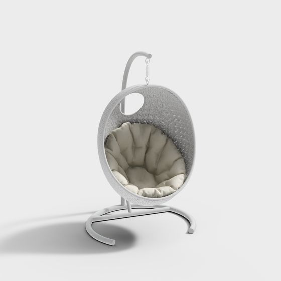 Stylish Hanging Egg Chair 3D model for Modern Interiors