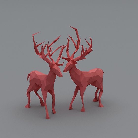 Forest Watchers 3D Model in Low Poly Style