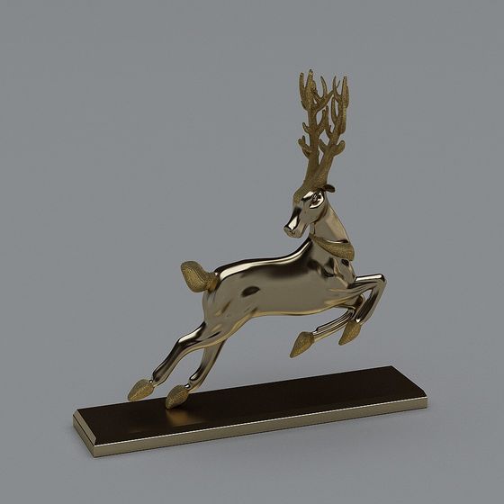 Golden Deer Majestic 3D model