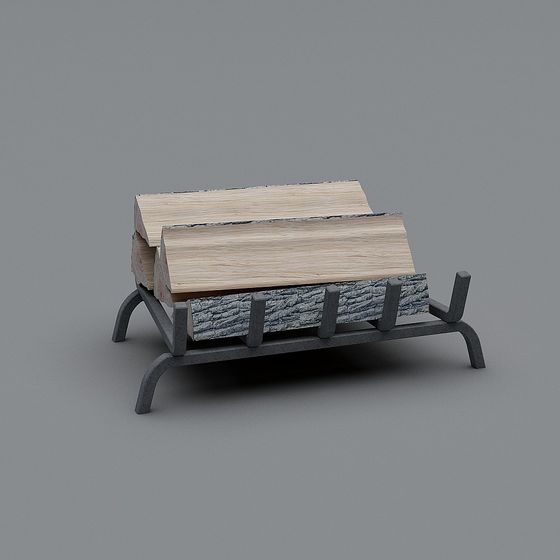 Gril à Feu avec Bûches pour Cheminée