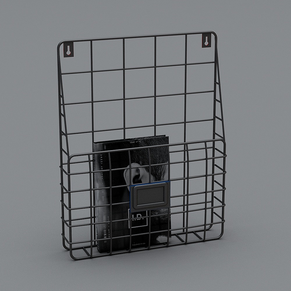 Low-Poly Magazine Rack 3D model for Modern Interiors