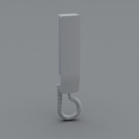 Stylish Wall-Mounted Telephone 3D model for Creative Use