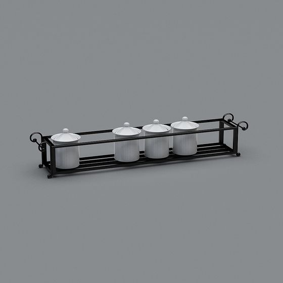 Elegant Spice Rack 3D model for Modern Design