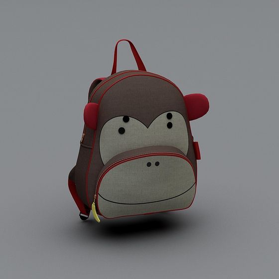 Playful Monkey Backpack 3D model