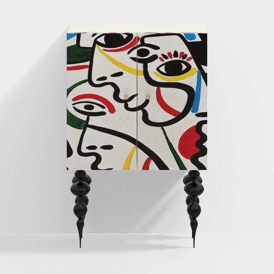 Modern graffiti sideboard