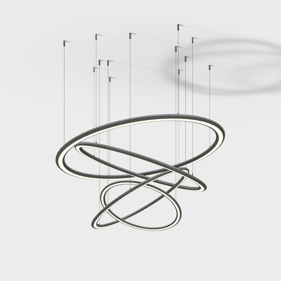 Spiral Halo Pendant Light 3D model