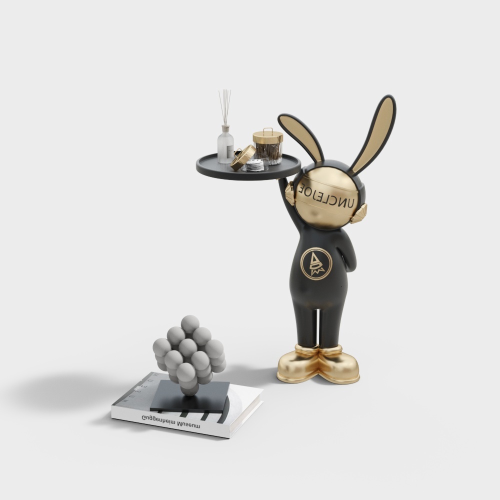 Elegant Bunny Waiter 3D model