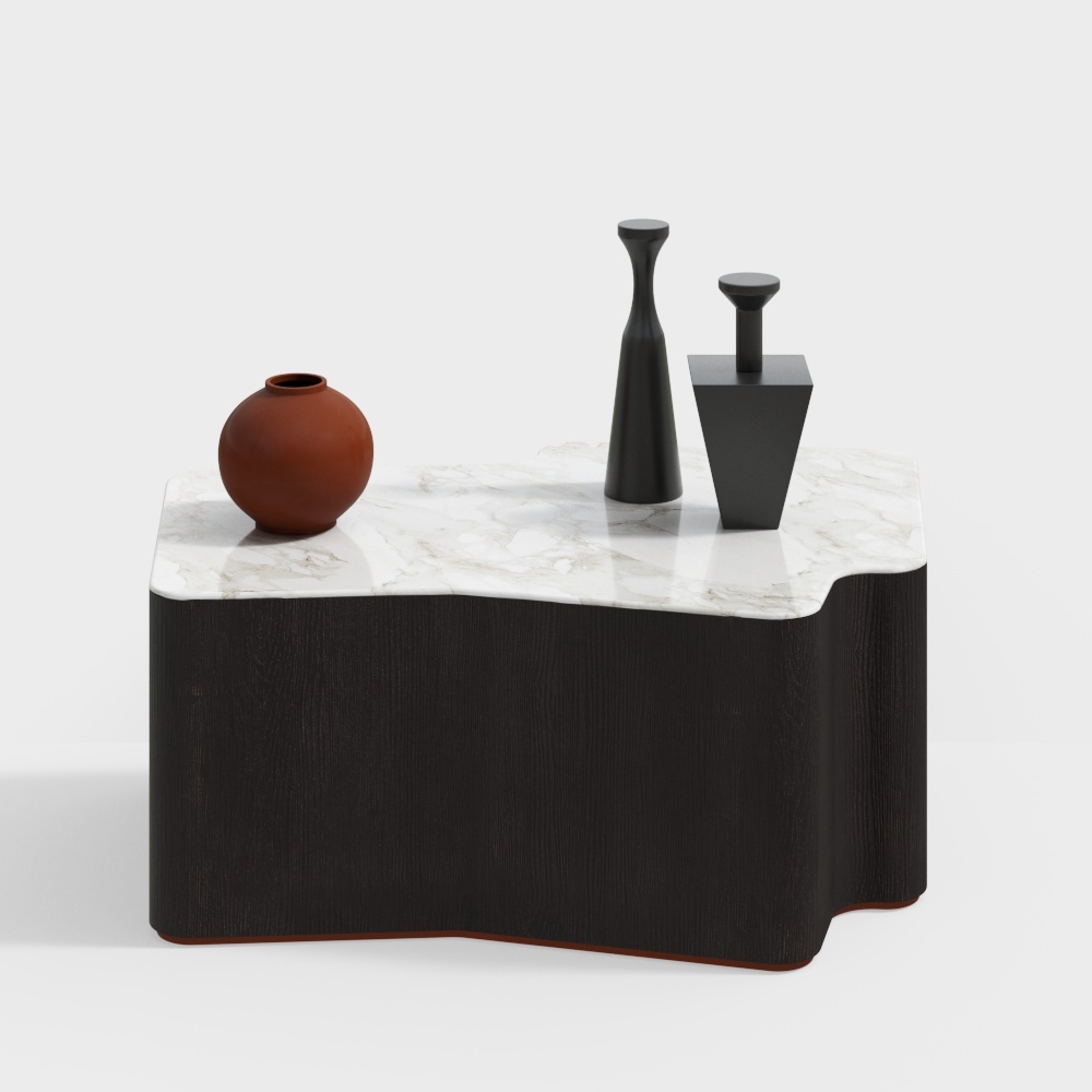 Italian Minotti Modern Light Luxury Irregular Side Table