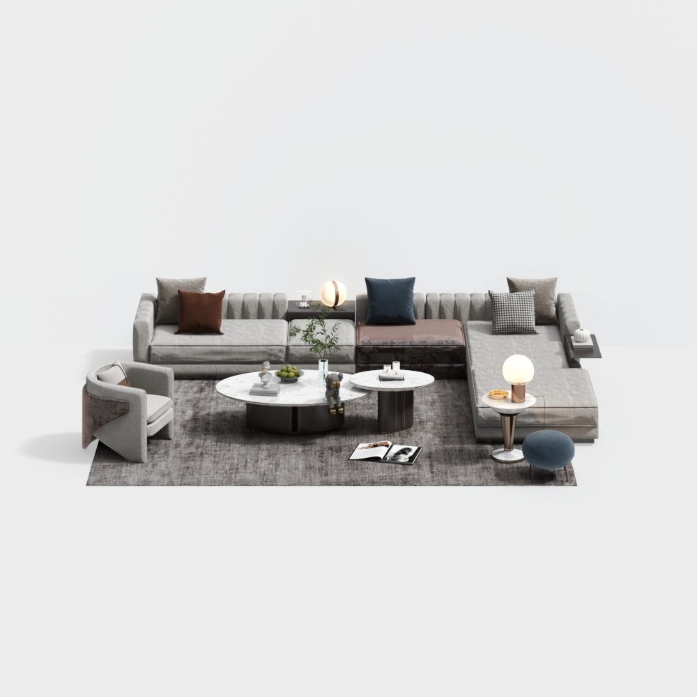 Italian minott modern sofa coffee table combination