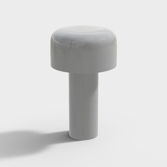 Minimalist Gray Polygon Table Lamp 3D model