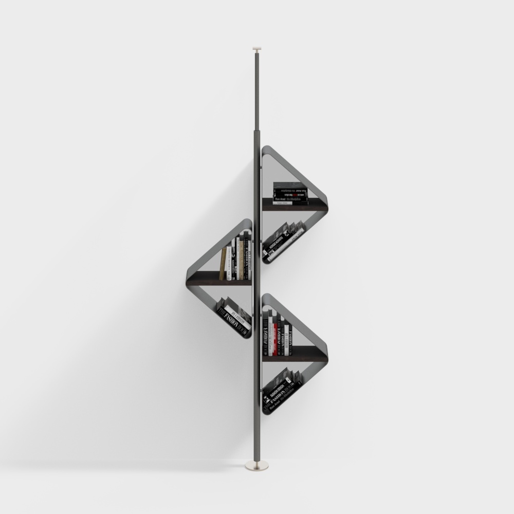 Spiral Shelf 3D Model – Modern Low-Poly Design