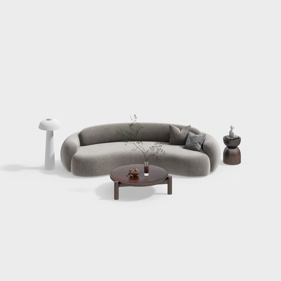 Stylish Modern Minimalist Sofa 3D model