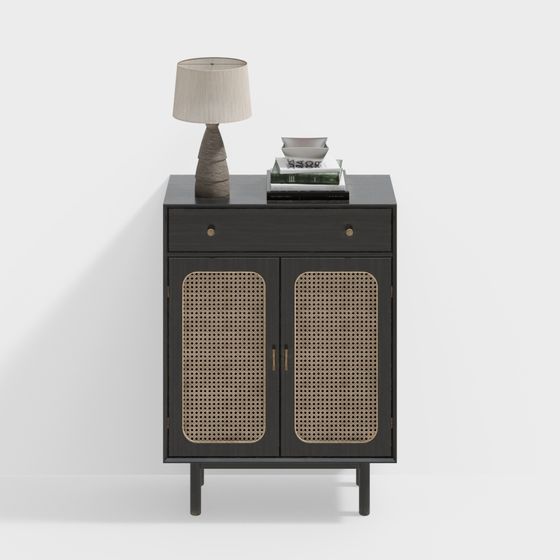 Elegant Bedside Table 3D model Perfect for Stylish Interiors