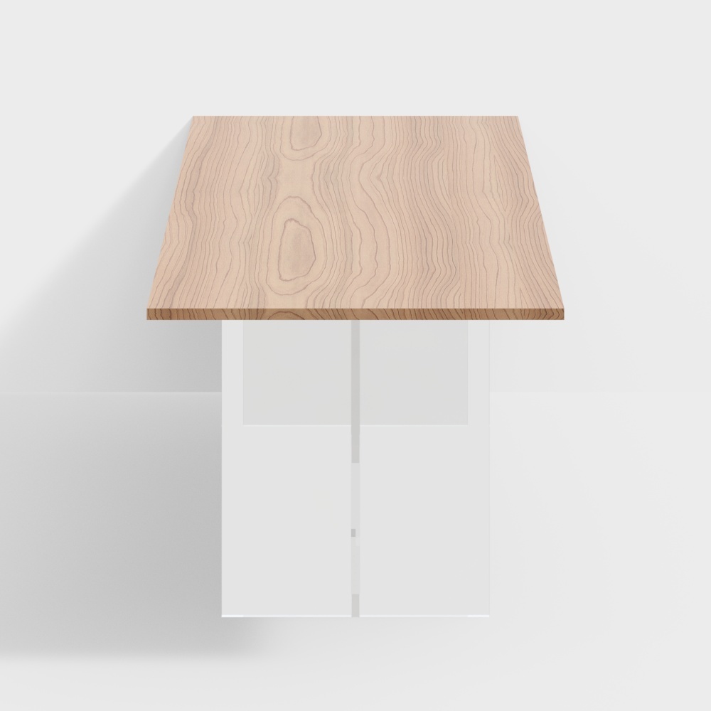 floating dining table wood surface