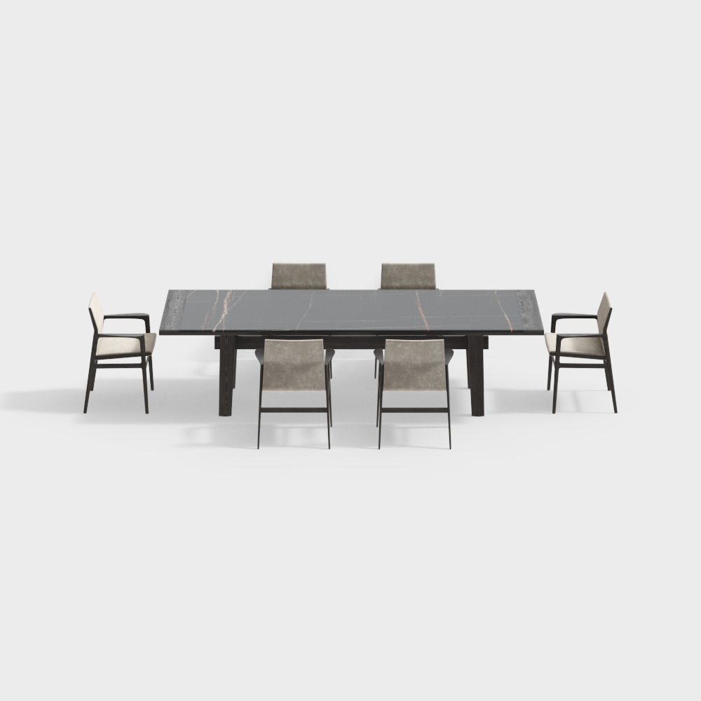 Poliform現代餐桌與椅子