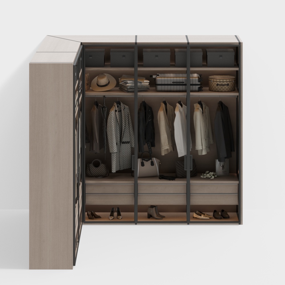 Poliform Modern Wardrobe 3D Model