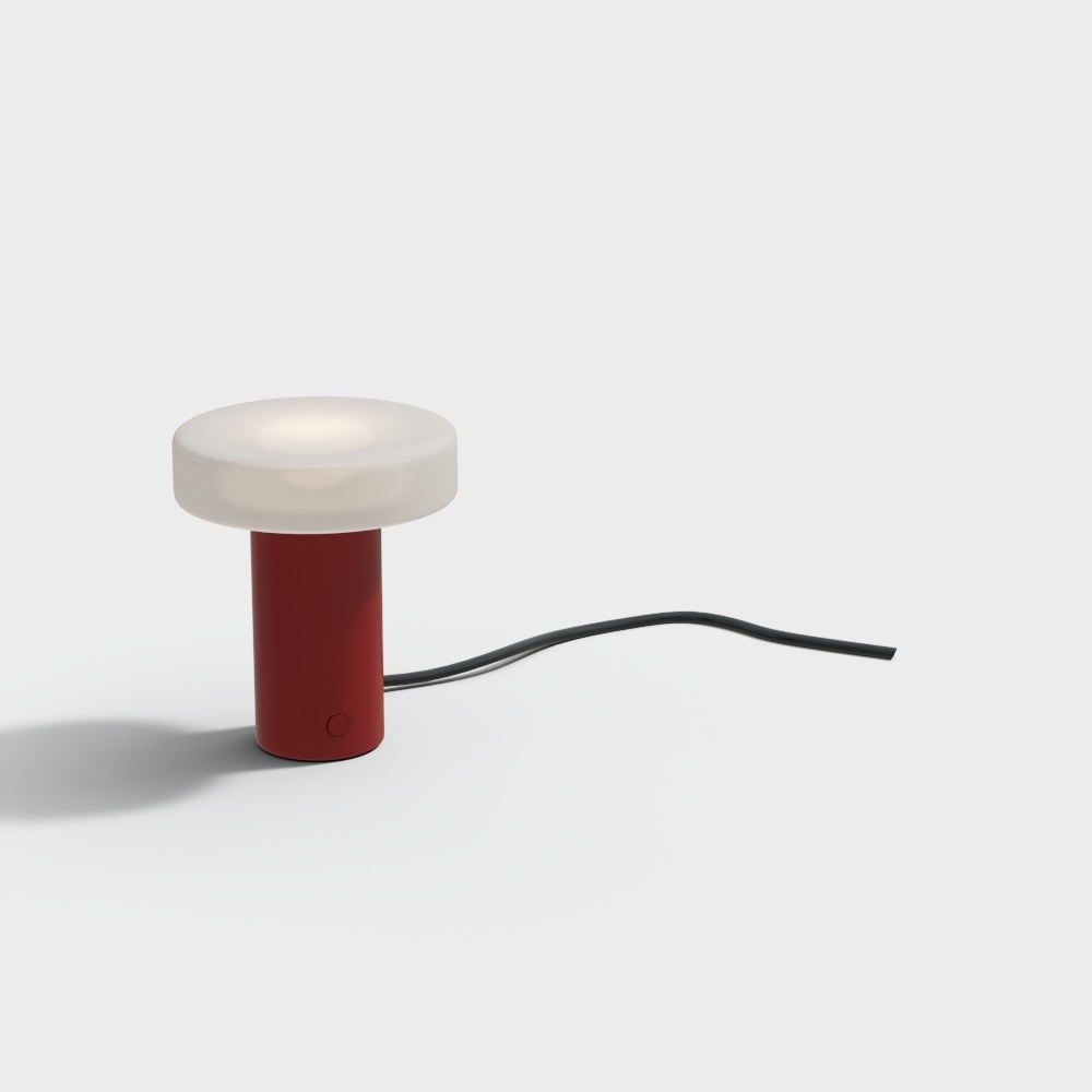 Nordic modern table lamp red