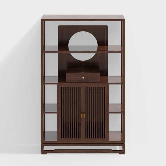 Vintage Display Cabinet 3D model