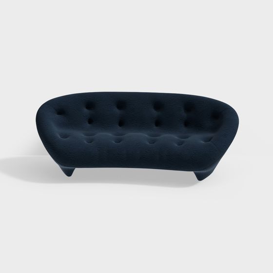 Streamlined Comfort Sofa 3D model