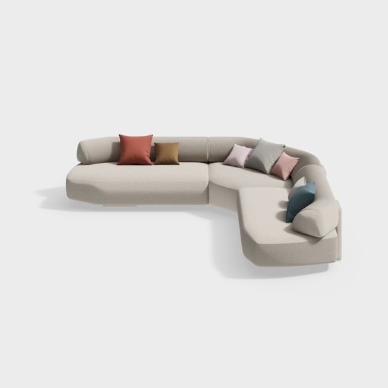 Ligne Roset Modern L-Shape Sofa 3D Model