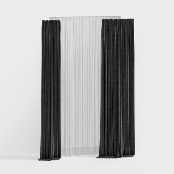 Velvet Drapes 3D model