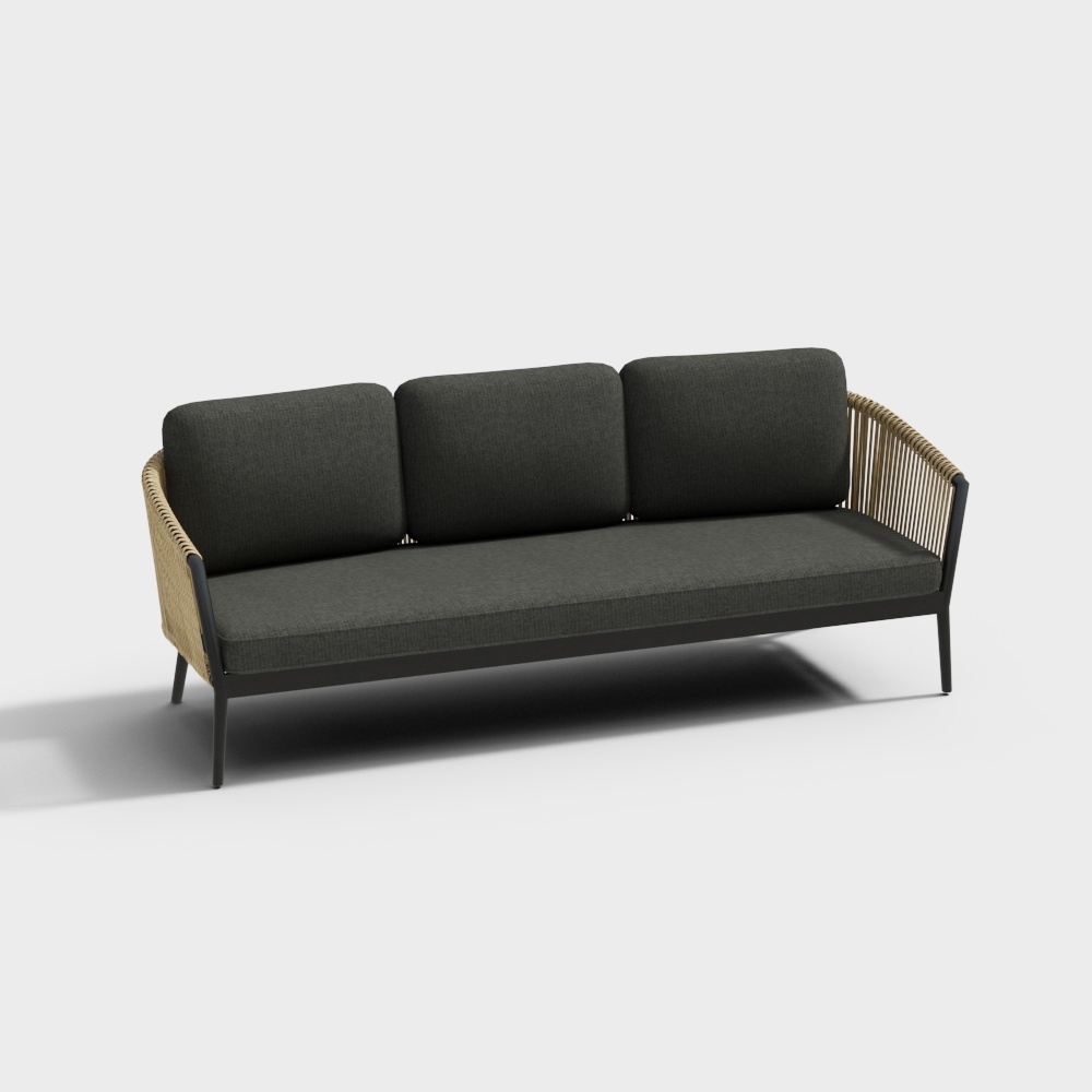 Yadi Muse Series - Three-seater sofa - A369E