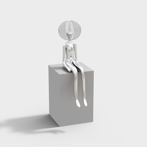 Alien Resting 3D model for Creative Projects