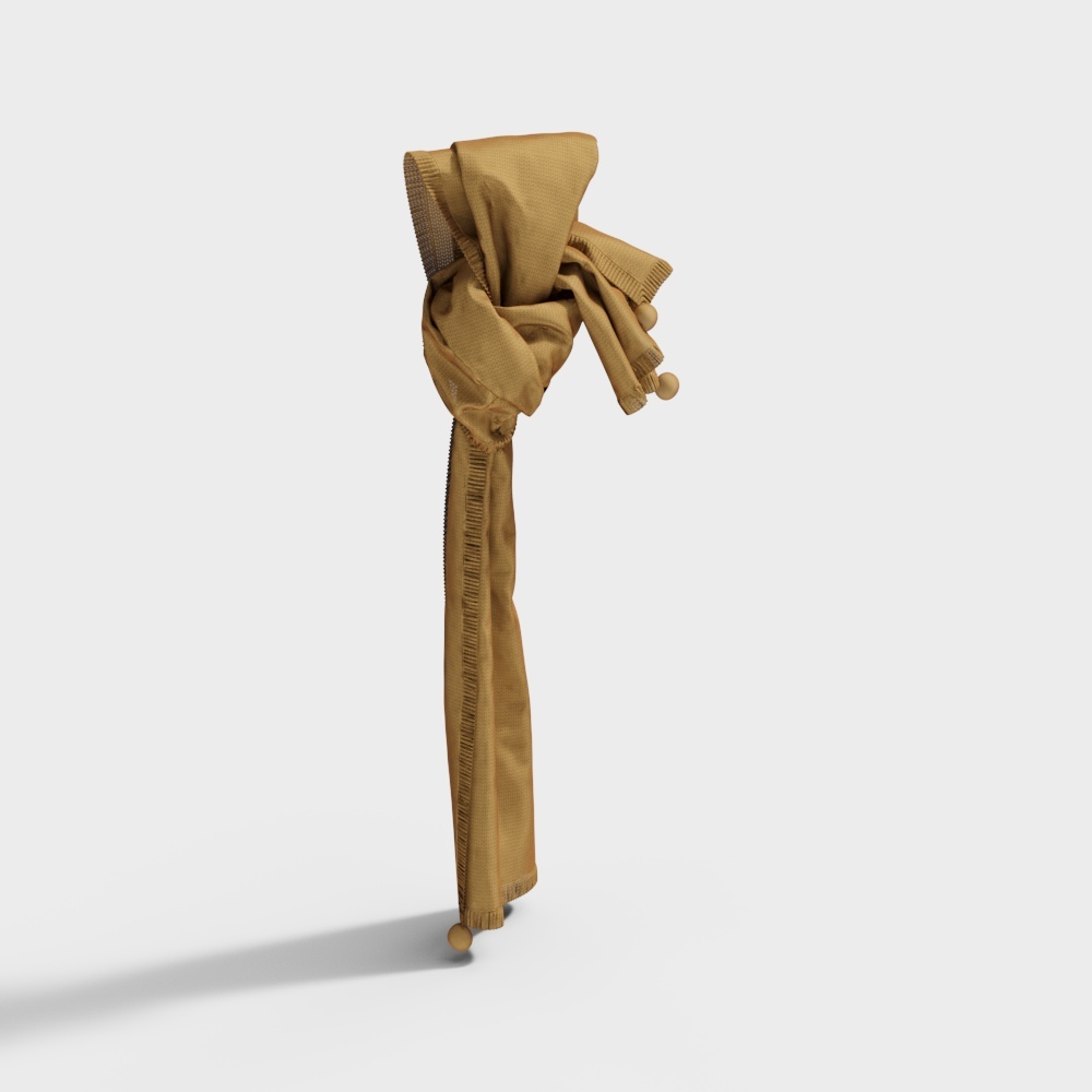 Modern yellow hanging scarf