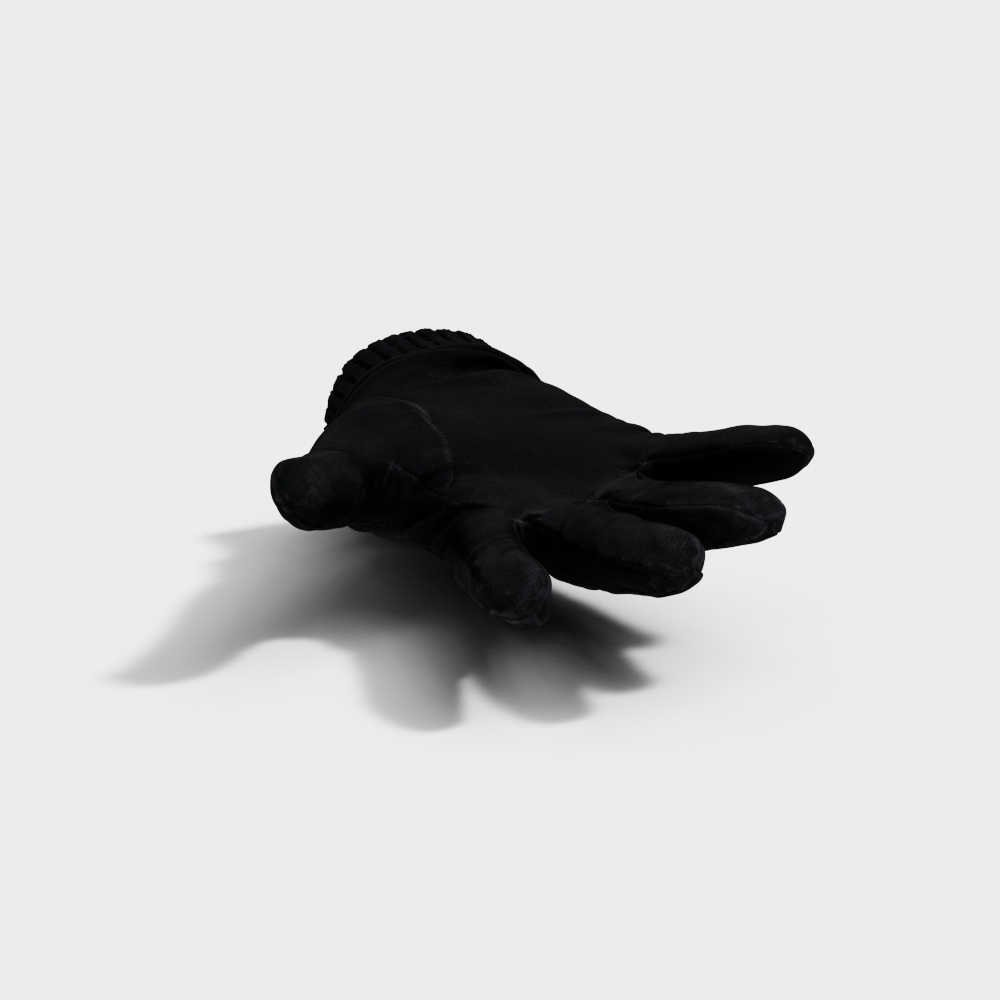 Modern black cotton gloves