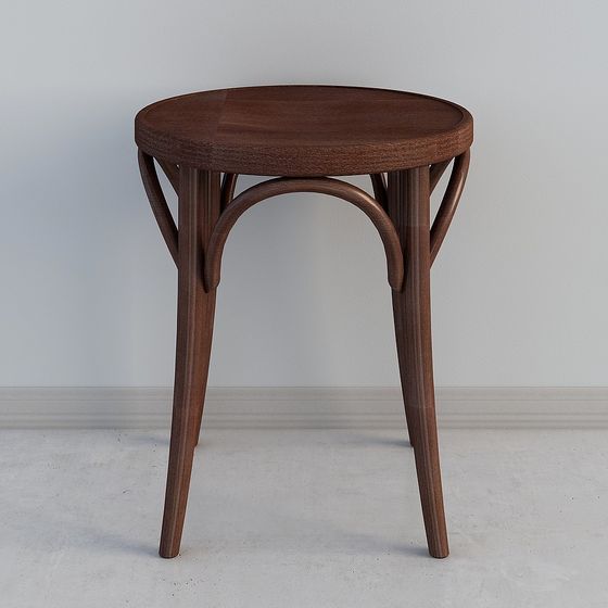 Sgabello Rotondo in Legno Americano TON