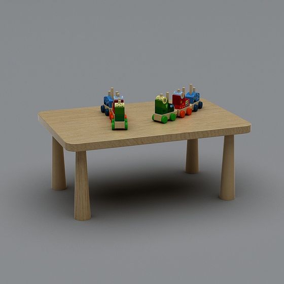 Child's Toy Table 3D model for Cozy Environments