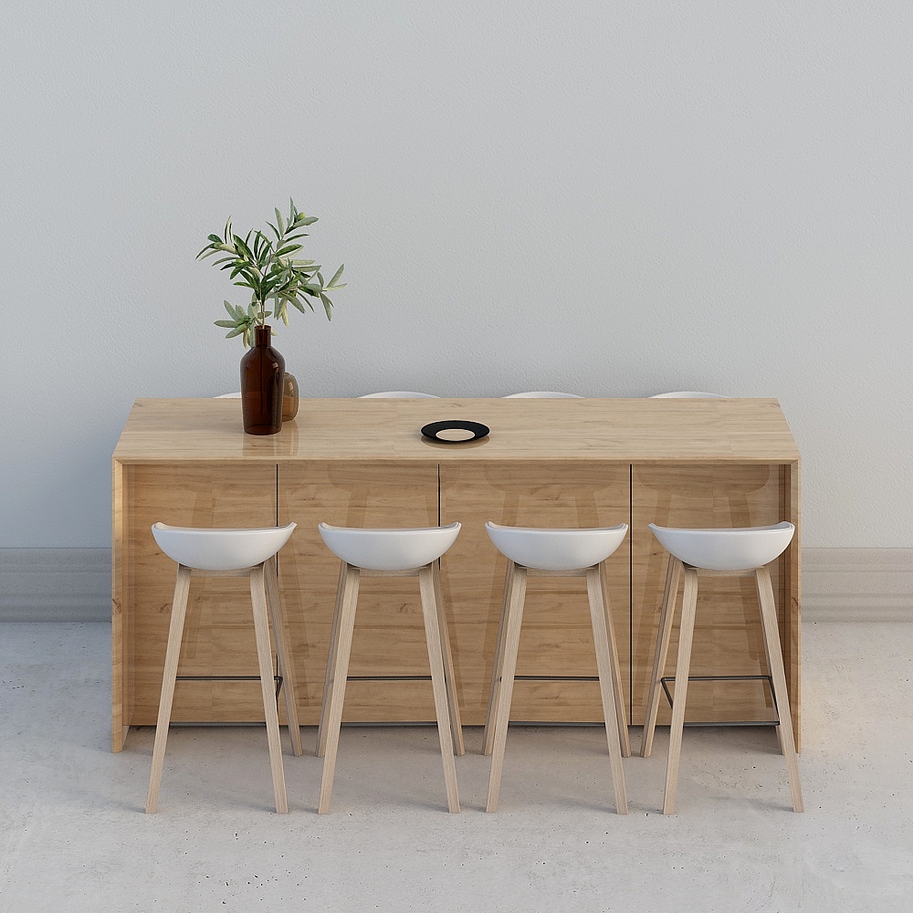 モダンオフィスティーブレイクエリア - コンビネーションバーカウンター