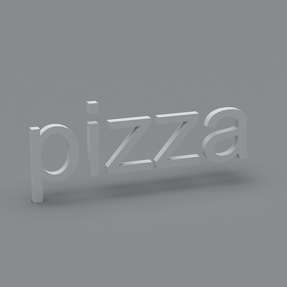 Pizza Sign 3D model