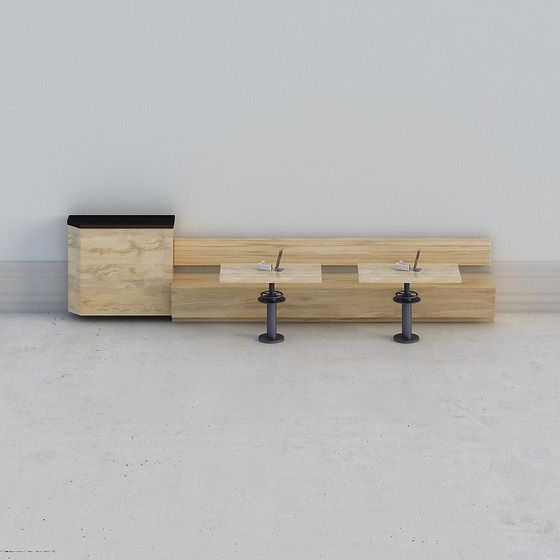 Urban Bench 3D model for Modern Design