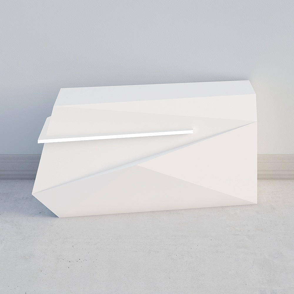 Modern men's clothing store-front desk cashier