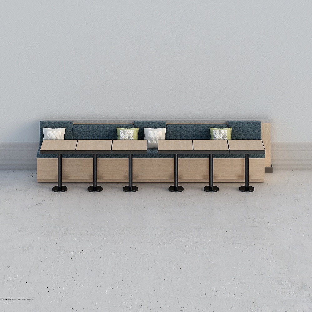 Modern school staff canteen-dining table and chair combination