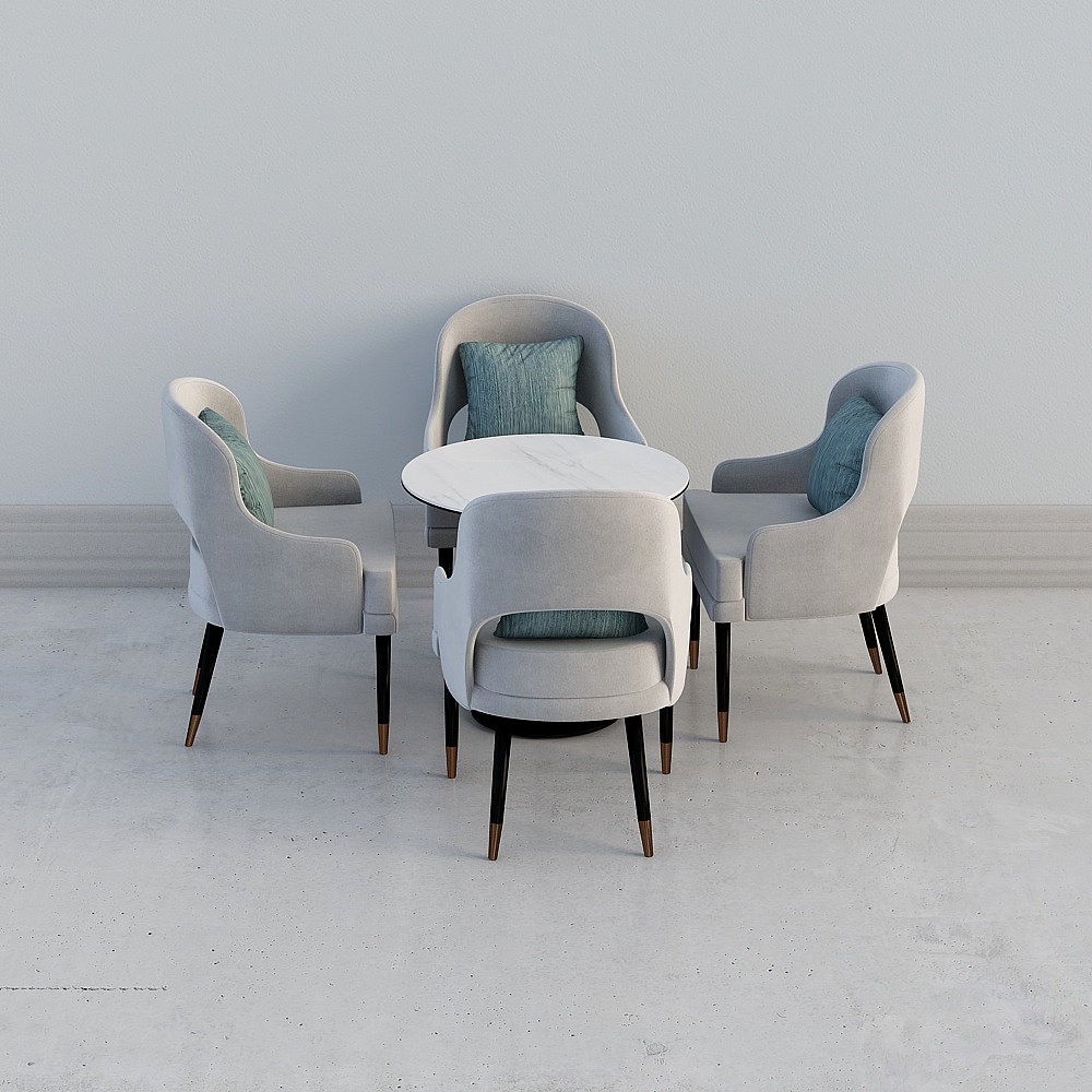 Modern sales office negotiation area 2-table and chair combination