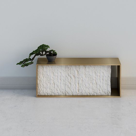 Window Side Table Poly Model Minimalist Polygonal Side Table 3D model