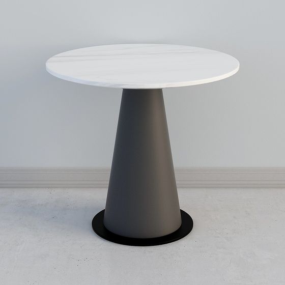 Elegant Cone-Shaped Marble Dining Table 3D model