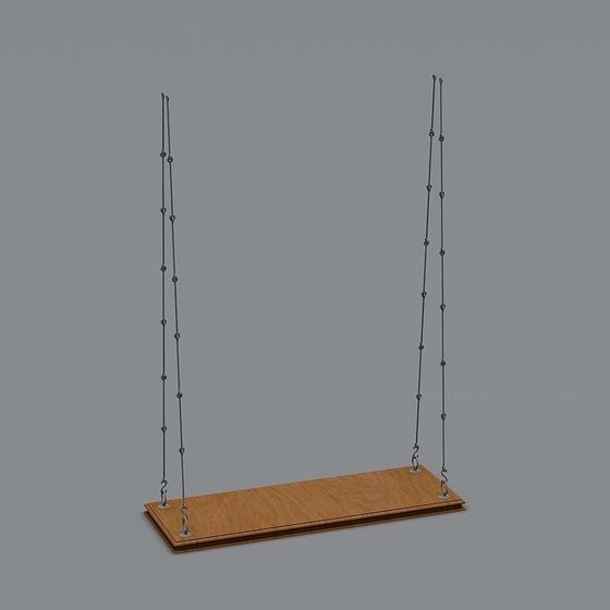 Dreamy Low-Poly Swing 3D model