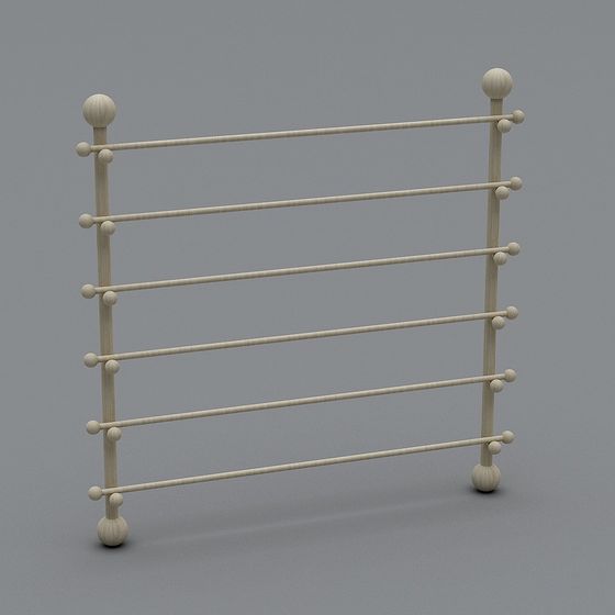 Minimalist Wooden Hanger 3D model
