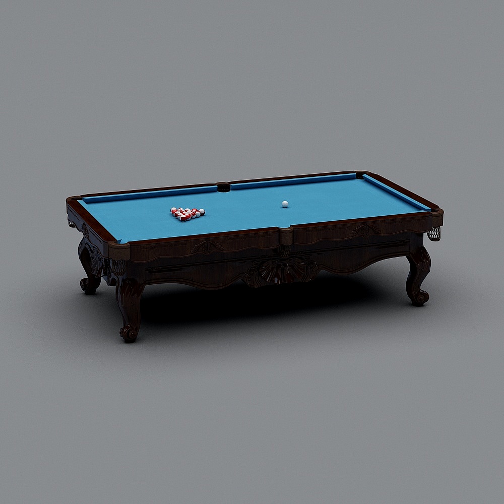Vintage Pool Table 3D model