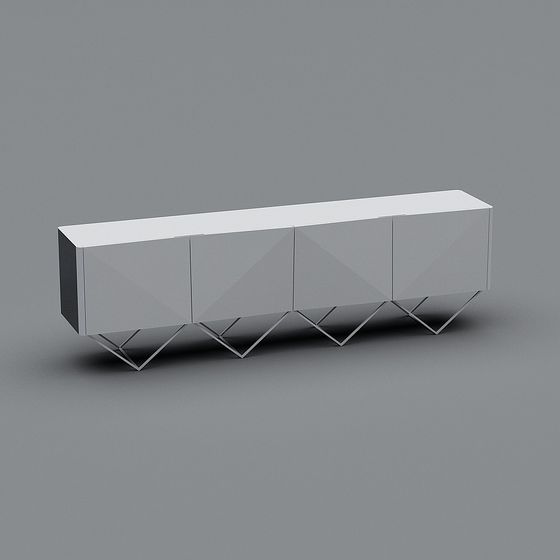 Modern Minimalist TV Cabinet 3D model